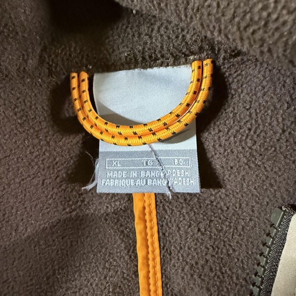 Nike Jacket Mens XL Beige White Fleece Lined Full Zip Zip Pockets Swoosh Outdoor - Picture 11 of 14